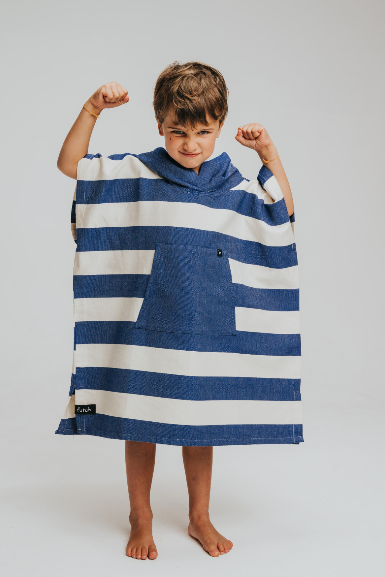 Futah - Bedu Blue Kids Poncho (2)