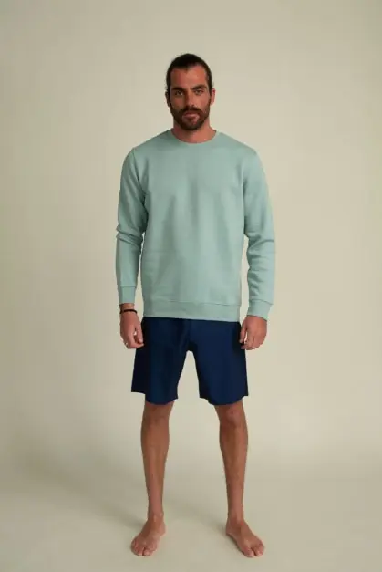 Organic Cotton Sweatshirt - Sea (2)