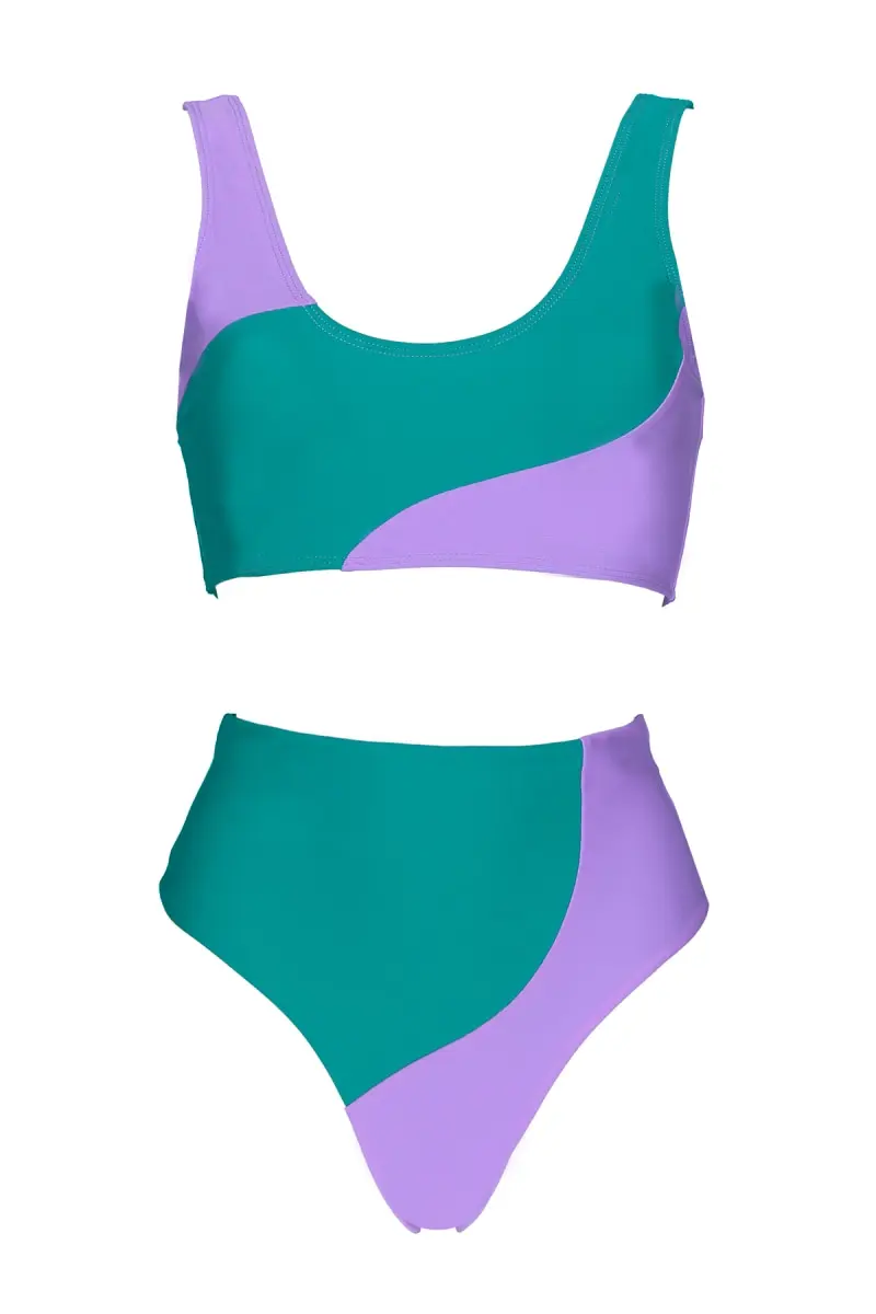 Futah - Aether Green & Violet Bikini Top (5)