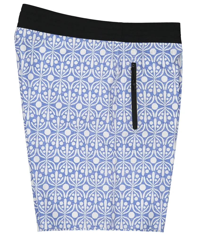 Futah - Flora Blue & White Boardshorts (6)