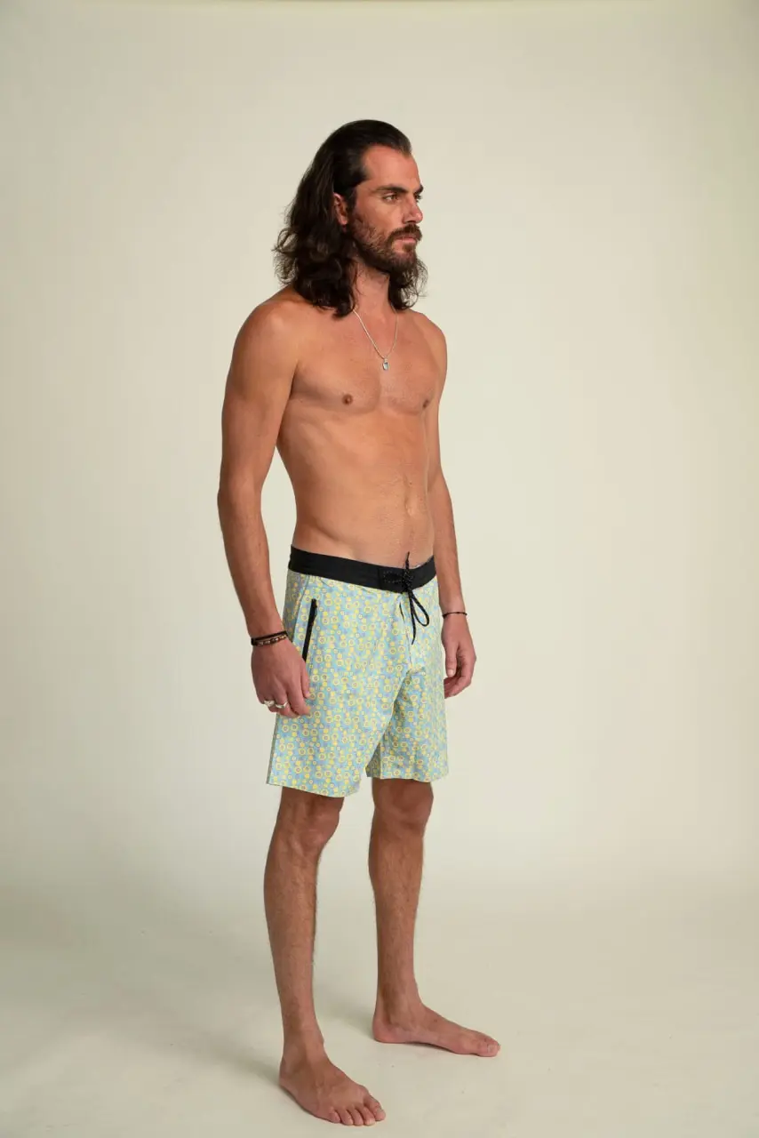 Futah - Vortex Yellow & Water Boardshorts (1)