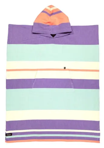 Papua Purple & Water Adult Poncho (2)