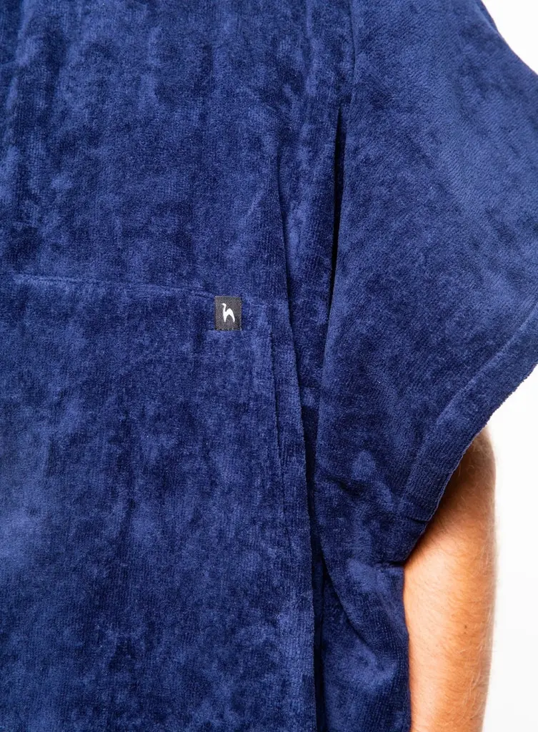 Futah - Ericeira Navy Blue Terry Poncho (3)